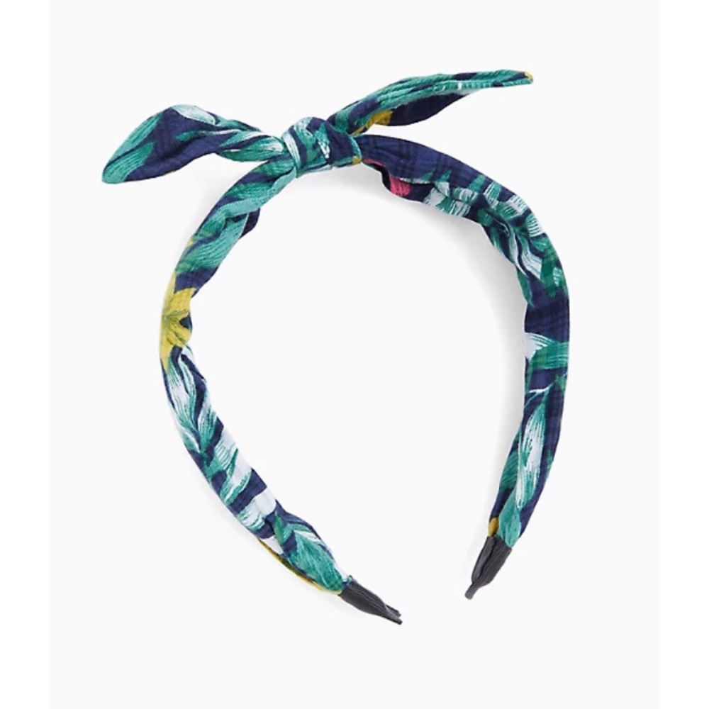 π Tropical Bow Headband Blue Green Torrid NWT